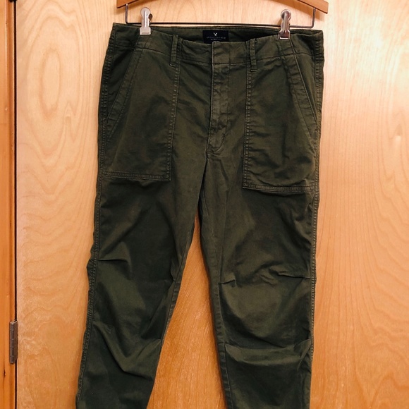 army green cargo joggers womens